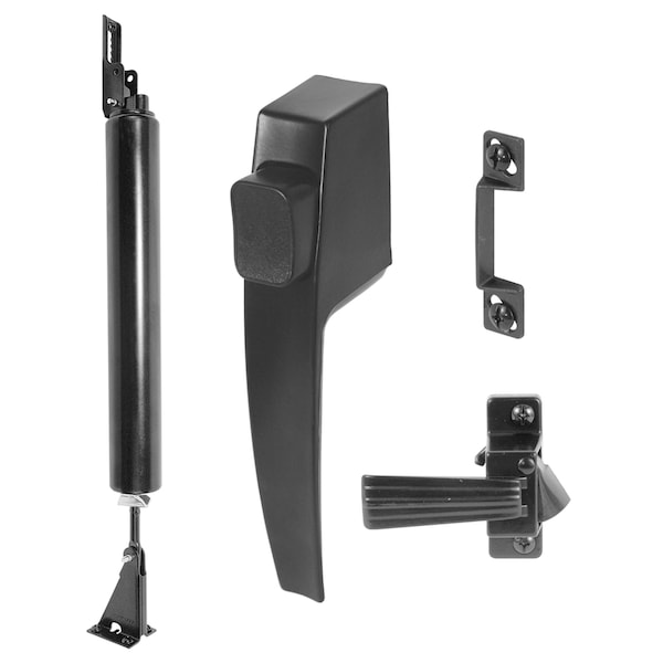 Screen Door Pneumatic Closer, Black Finish, 10-1/2 in. Long Single Pack